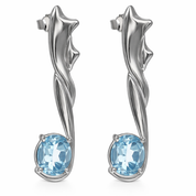 Orecchini - 18 carati Oro bianco - 4.00ct. tw. Acquamarina