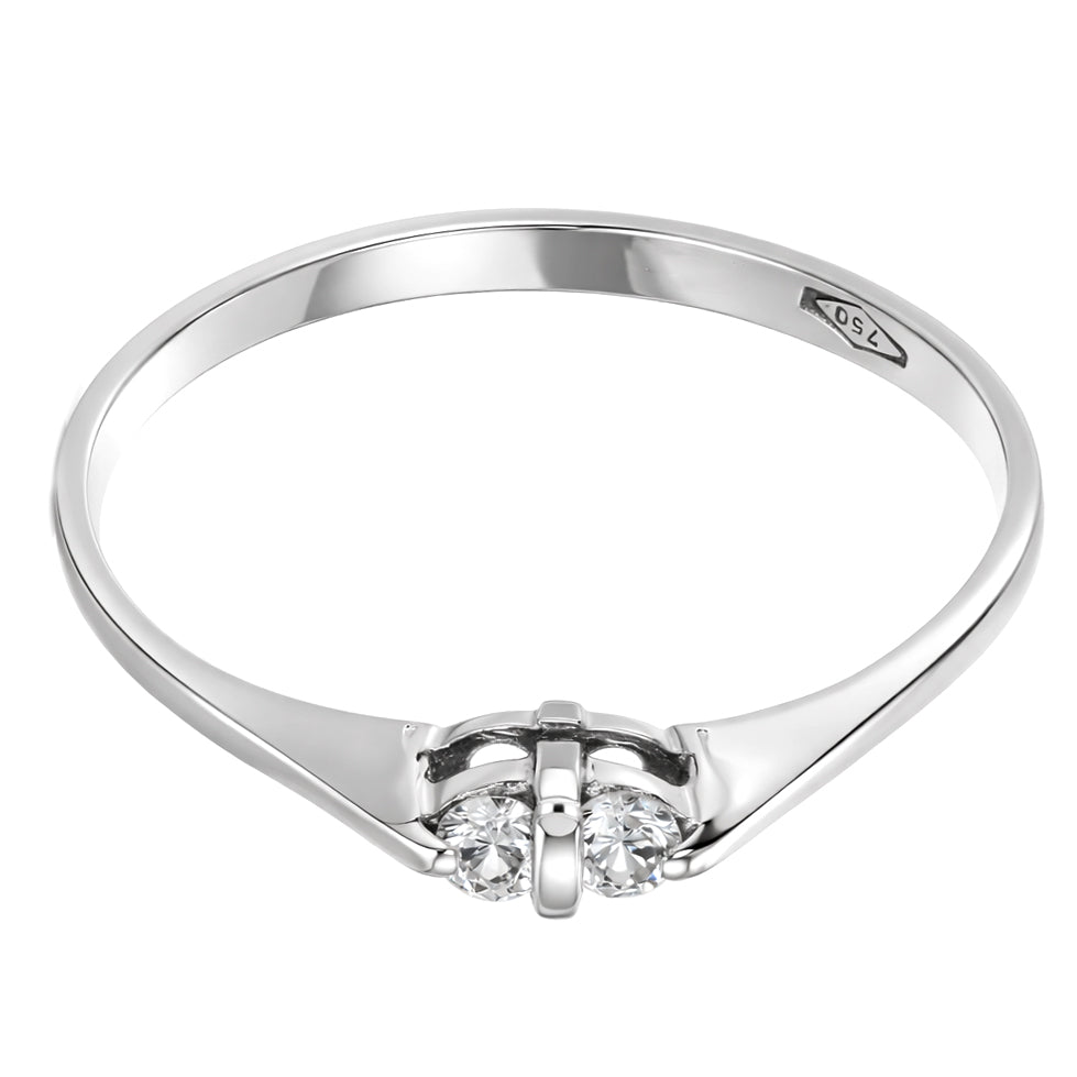 Anello - 18 carati Oro bianco Diamante (Naturale)