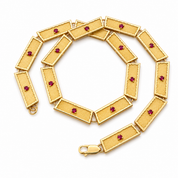 Collana - 18 carati Oro giallo - 1.60ct. tw. Rubino - Made in Italy - Handmade