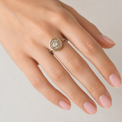 Anello - 18 carati Oro giallo, Argento - 1.80ct. tw. Diamante (Naturale) - Made in Italy - Handmade