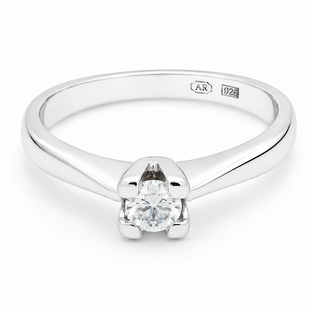 Anello - 18 carati Oro bianco - 0.18ct. tw. Diamante (Naturale) - Made in Italy - Handmade