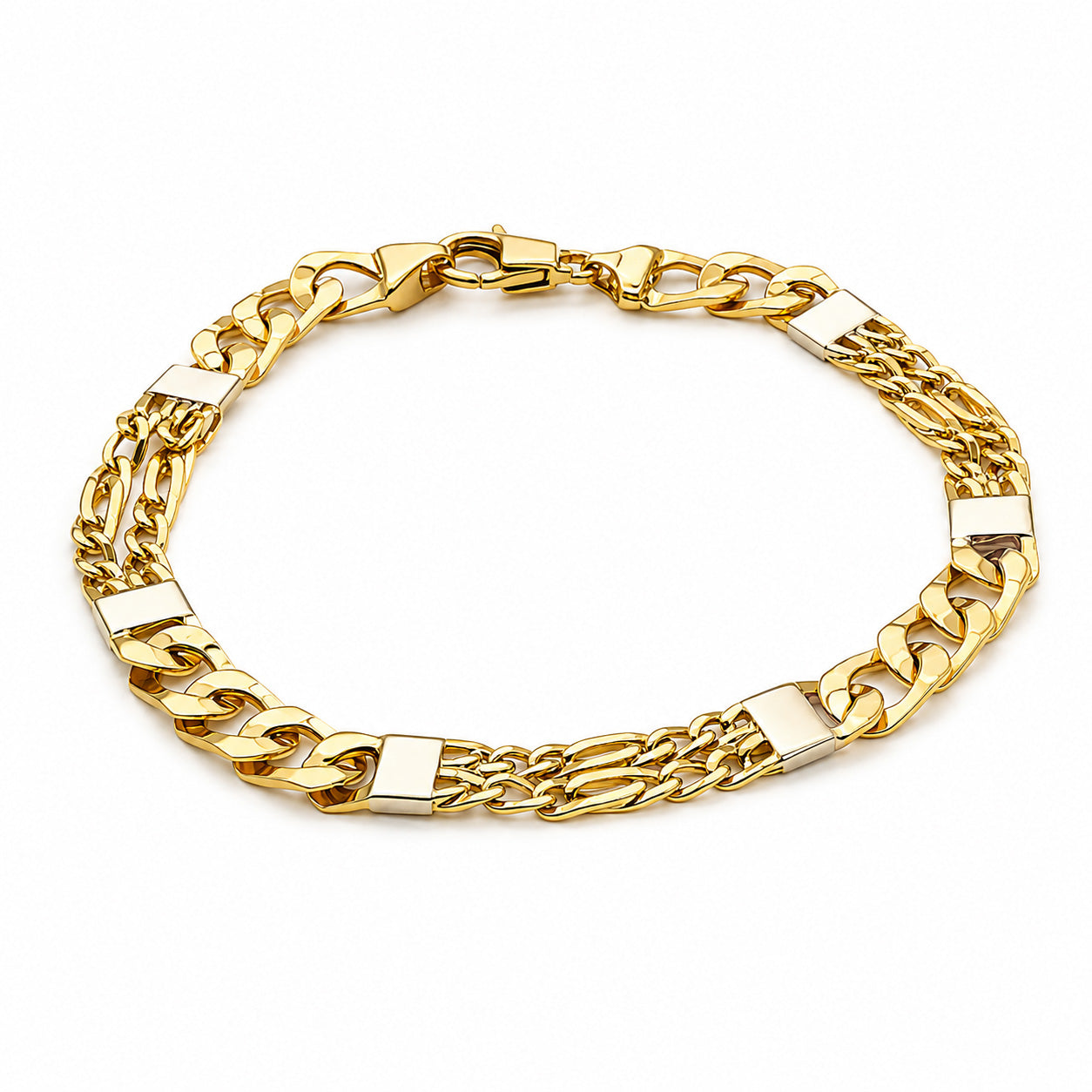 Bracciale - 18 carati Oro giallo, Oro bianco - Handmade