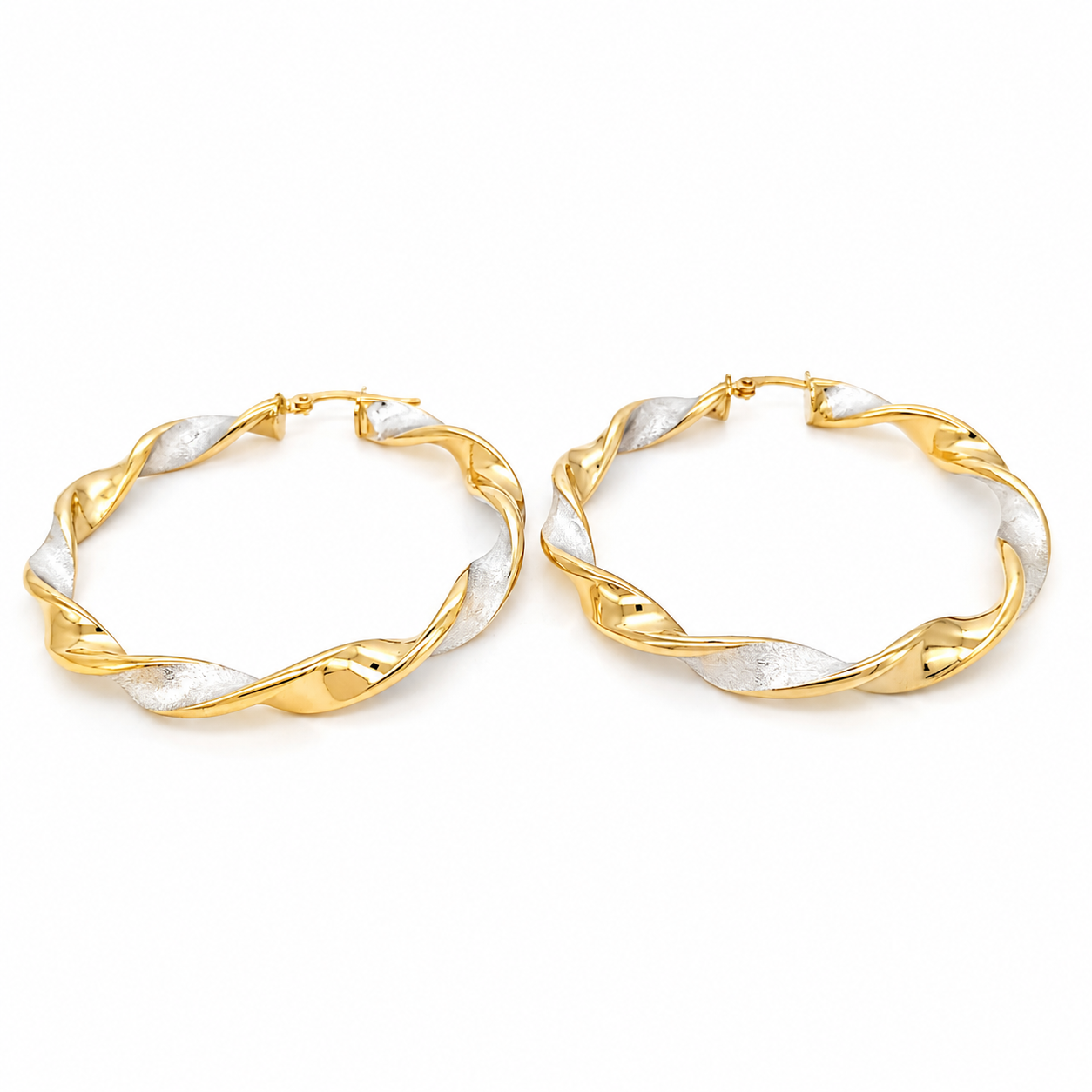 Orecchini - 18 carati Oro giallo, Oro bianco - Made in Italy - Handmade