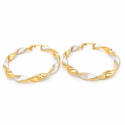 Orecchini - 18 carati Oro giallo, Oro bianco - Made in Italy - Handmade