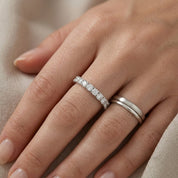 Anello - 18 carati Oro bianco - 1.02ct. tw. Diamante (Naturale) - Made in Italy - Handmade