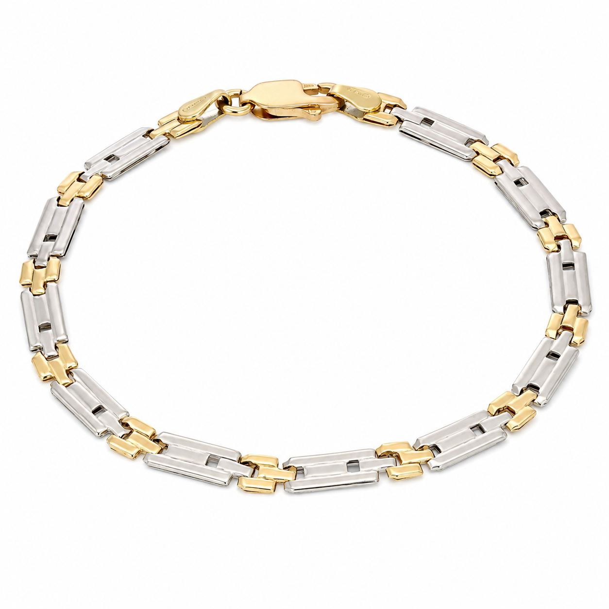 Bracciale - 18 carati Oro giallo, Oro bianco - Made in Italy - Handmade