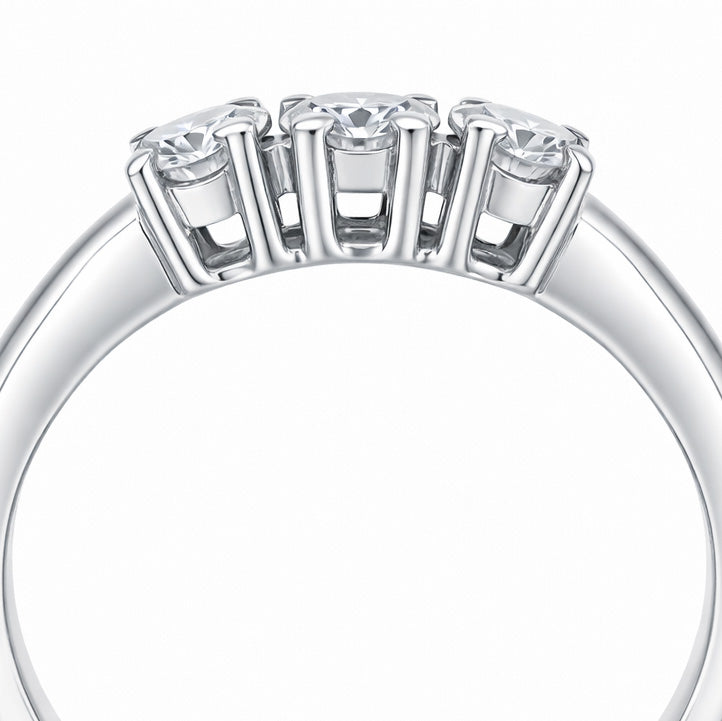 Anello - 18 carati Oro bianco - 0.54ct. tw. Diamante (Naturale)