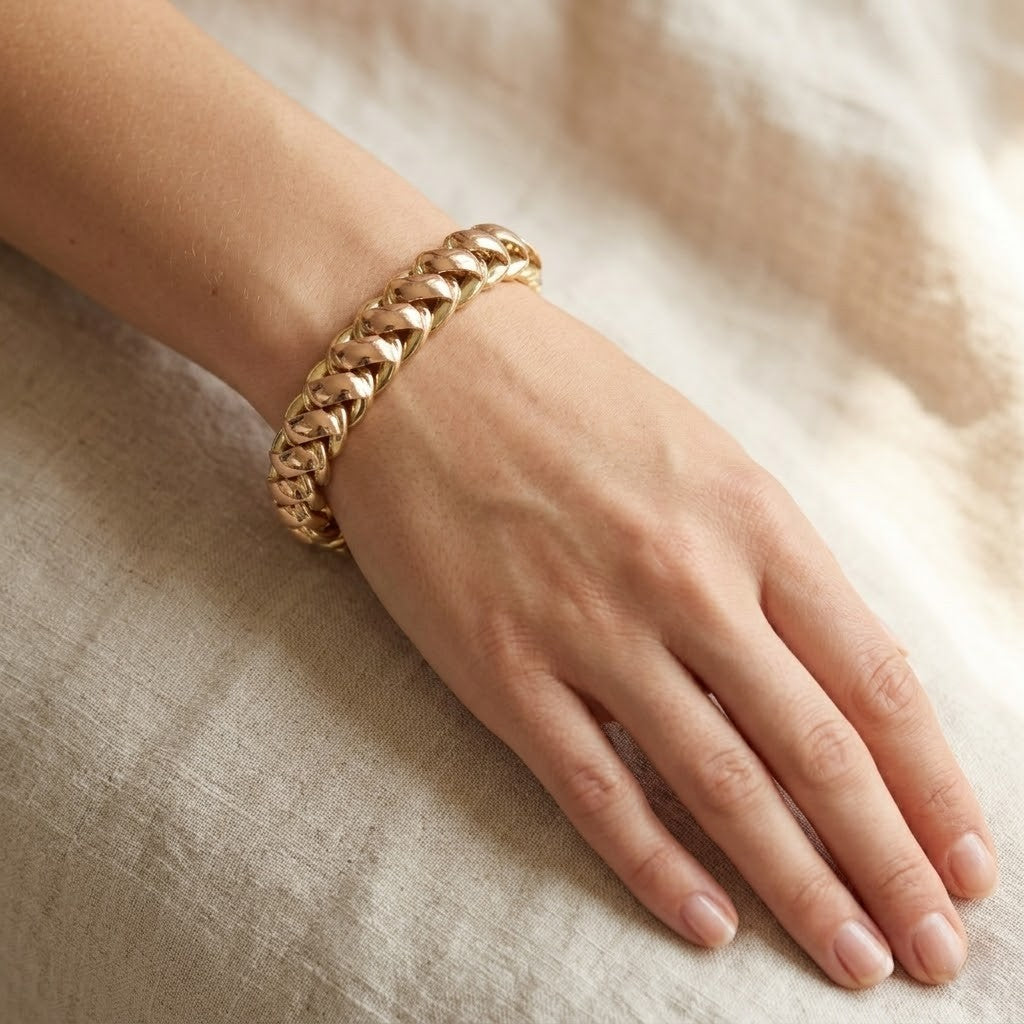 Bracciale - 18 carati Oro bianco, Oro giallo, Oro rosa - 0.20ct. tw. Rubino - Made in Italy - Handmade