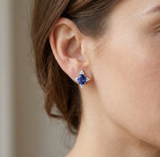 Orecchini - 18 carati Oro bianco - 2.84ct. tw. Tanzanite - Diamante - Made in Italy - Handmade