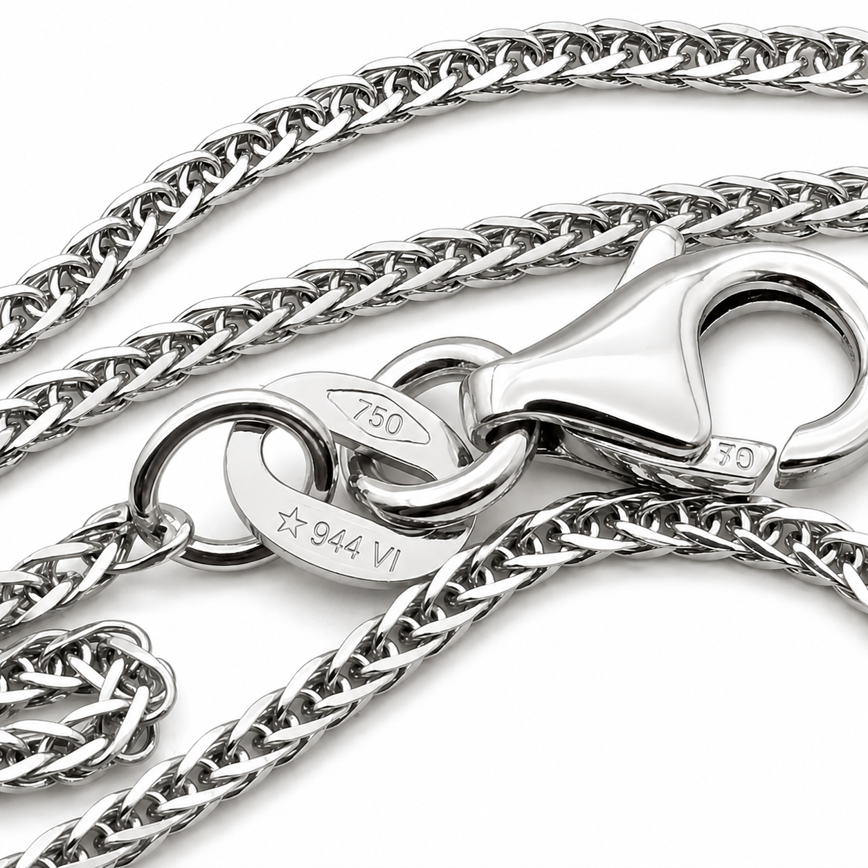 Collana con ciondolo - 18 carati Oro bianco - 0.24ct. tw. Diamante (Naturale) - Made in Italy - HandMade