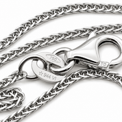 Collana con ciondolo - 18 carati Oro bianco - 0.24ct. tw. Diamante (Naturale) - Made in Italy - HandMade