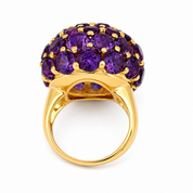 Anello - 18 carati Oro giallo - 18.20ct. tw. Ametista - Made in Italy - Handmade