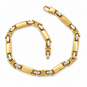Bracelet - 18k Yellow gold, White gold - Handmade