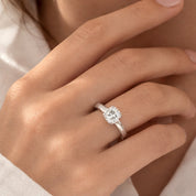 Anello - 18 carati Oro bianco Diamante (Naturale)