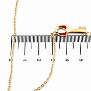 Collana con ciondolo - 18 carati Oro giallo - Made in Italy - Handmade