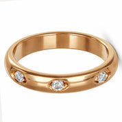 Anello - 18 carati Oro giallo - 0.08ct. tw. Diamante (Naturale)