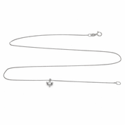 Collana con ciondolo - 18 carati Oro bianco - 0.05ct. tw. Diamante (Naturale)