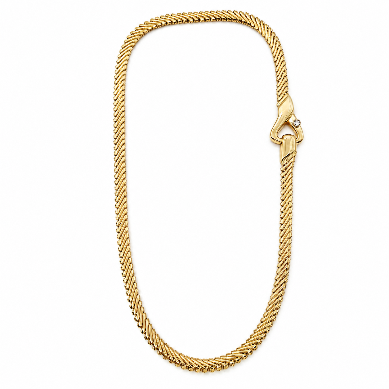 Collana - 18 carati Oro giallo - 0.15ct. tw. Diamante (Naturale) - Made in Italy - Handmade