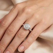 Anello - 18 carati Oro bianco - 0.73ct. tw. Diamante (Naturale)