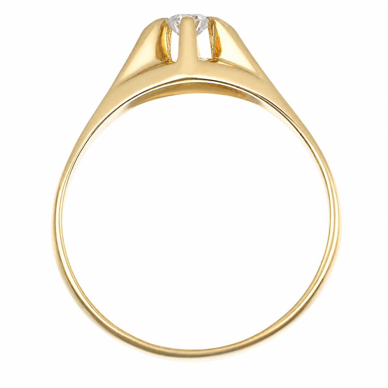 Anello - 18 carati Oro giallo - 0.22ct. tw. Diamante (Naturale) - Made in Italy - Handmade