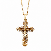 Collana con ciondolo - 18 carati Oro giallo - Made in Italy - Handmade