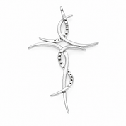 Ciondolo - 18 carati Oro bianco - 0.20ct. tw. Diamante (Naturale) - Handmade - Made in Italy