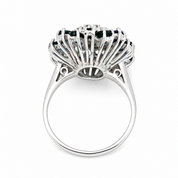 Anello - 18 carati Oro bianco - 2.685ct. tw. Zaffiro - Diamante - Made in Italy - Handmade