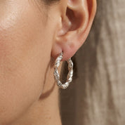 Orecchini - 18 carati Oro bianco - Made in Italy - Handmade
