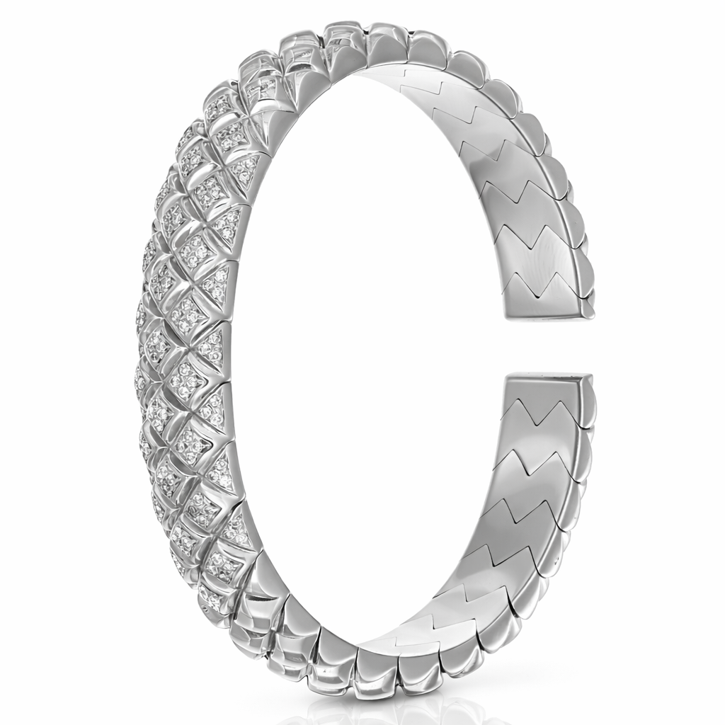 Bracciale - 18 carati Oro bianco - 1.00ct. tw. Diamante (Naturale)