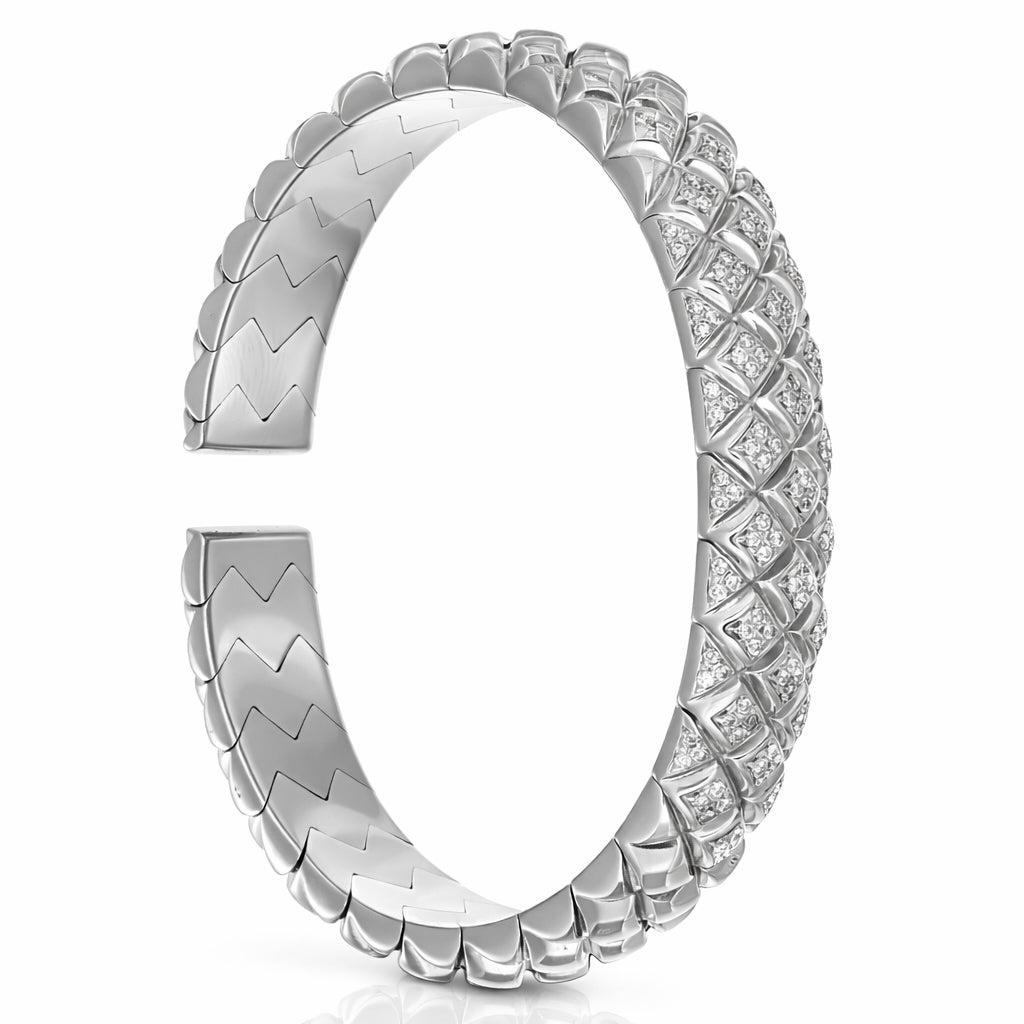 Bracciale - 18 carati Oro bianco - 1.00ct. tw. Diamante (Naturale)