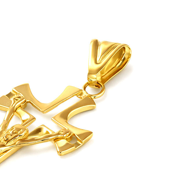 Ciondolo a croce - 18 carati Oro giallo