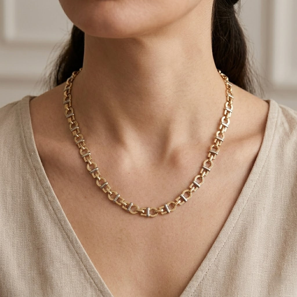 Collana - 18 carati Oro giallo, Oro bianco - Made in Italy