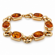 Bracciale - 18 carati Oro giallo - 30.00ct. tw. Ambra - Made in Italy - HandMade