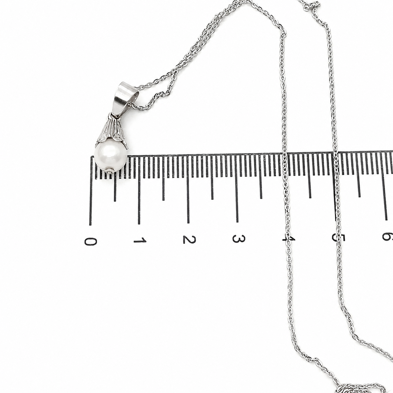 Collana - 18 carati Oro bianco Perla - Made in Italy - Handmade