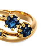 Anello - 18 carati Oro giallo - 0.50ct. tw. Zaffiro