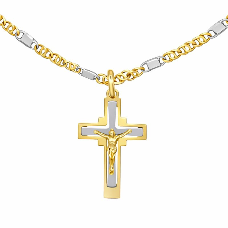 Collana con ciondolo - 18 carati Oro giallo, Oro bianco