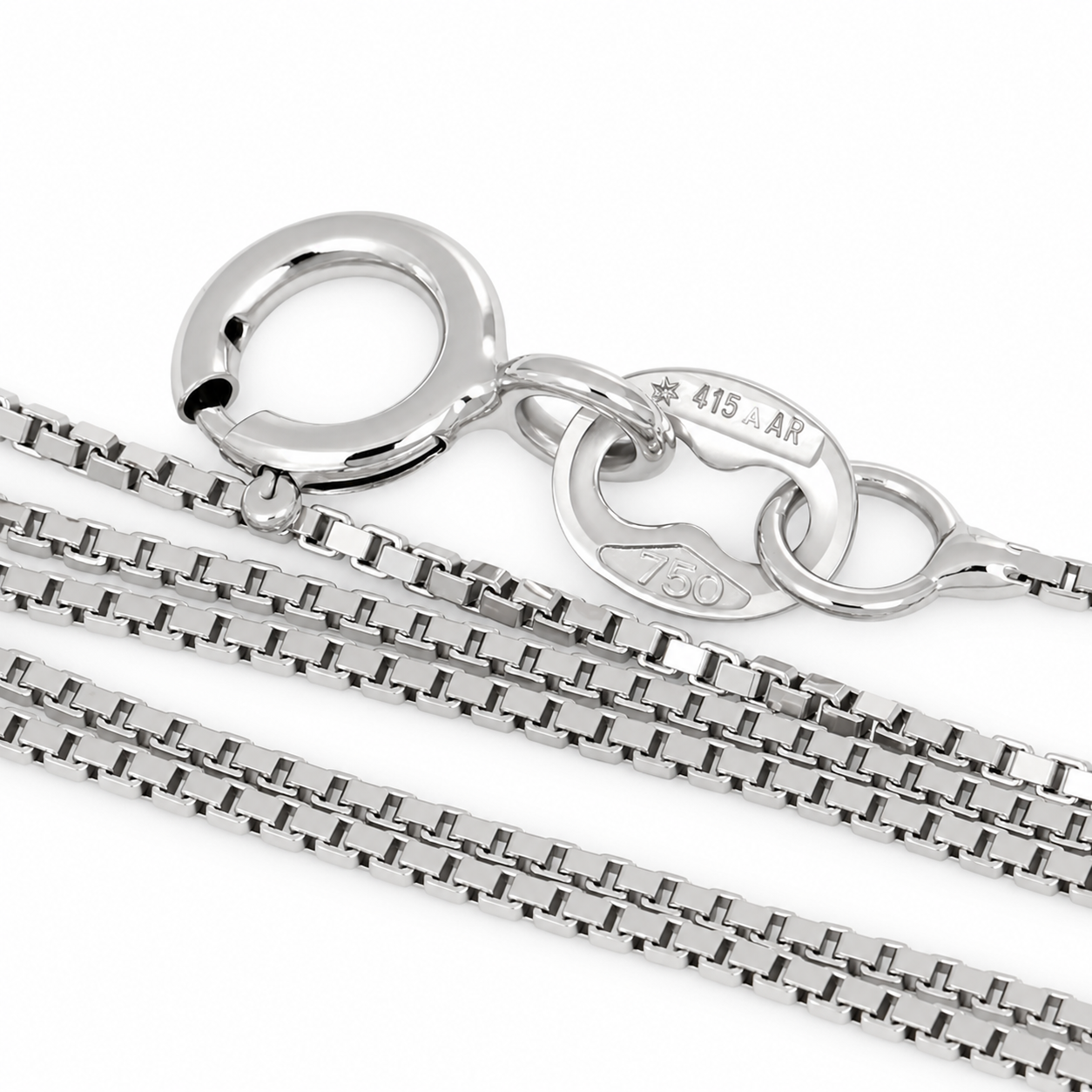 Collana con ciondolo - 18 carati Oro bianco - 0.57ct. tw. Smeraldo - Diamante - Made in Italy - Handmade