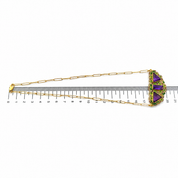 Collana con ciondolo - 18 carati Oro giallo - 10.80ct. tw. Ametista - Made inItaly - Handmade