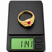Anello - 18 carati Oro giallo - 0.50ct. tw. Rubino - Made in Italy - Handmade