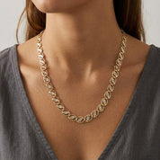 Collana - 14 carati Oro giallo, Oro bianco - Made in Italy - Handmade