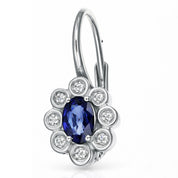 Orecchini - 18 carati Oro bianco - 1.79ct. tw. Zaffiro - Diamante