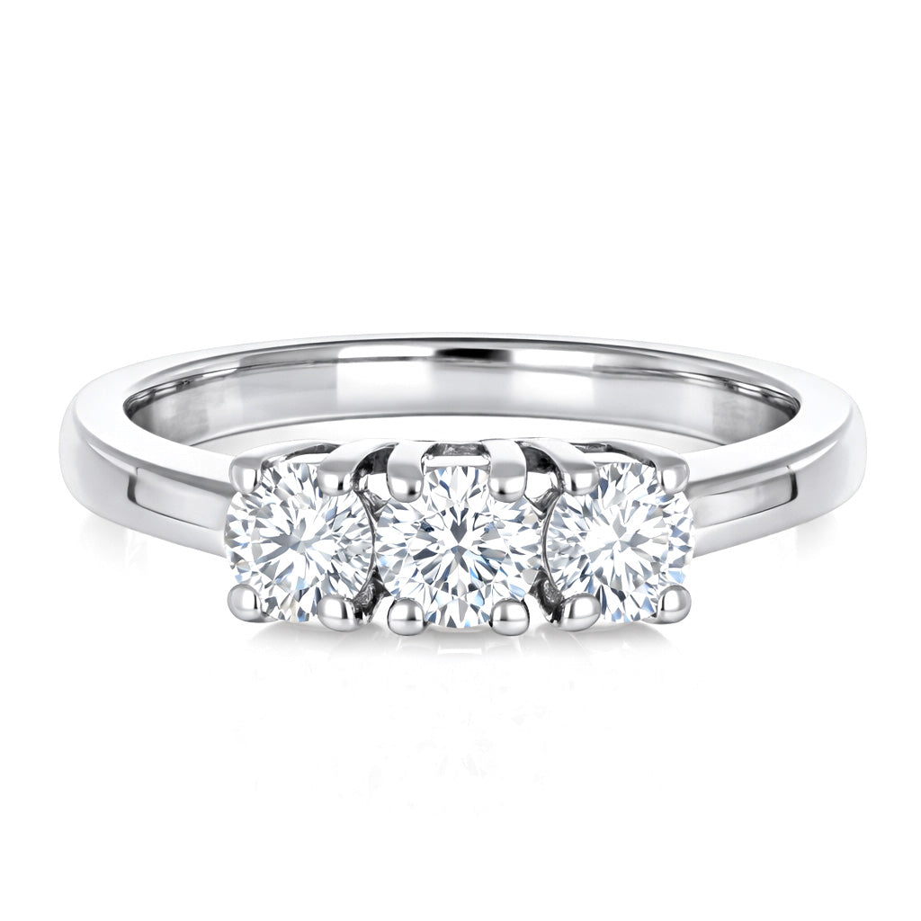 Anello - 18 carati Oro bianco - 0.54ct. tw. Diamante (Naturale)