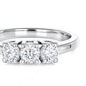 Anello - 18 carati Oro bianco - 0.54ct. tw. Diamante (Naturale)