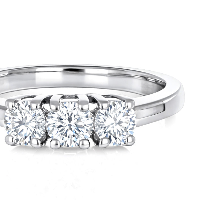 Anello - 18 carati Oro bianco - 0.54ct. tw. Diamante (Naturale)