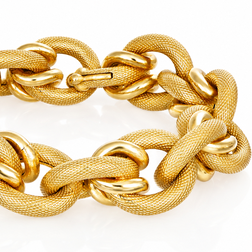 Bracciale - 18 carati Oro giallo - Made in Italy - Handmade