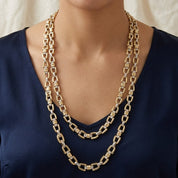 Collana - 18 carati Oro giallo, Oro bianco - Made in Italy - Handmade