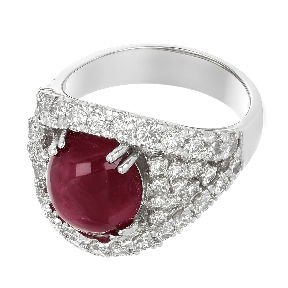 Anello - 18 carati Oro bianco Tormalina - Diamante