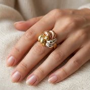 Anello - 18 carati Oro giallo, Oro rosa, Oro bianco - Made in Italy - Handmade