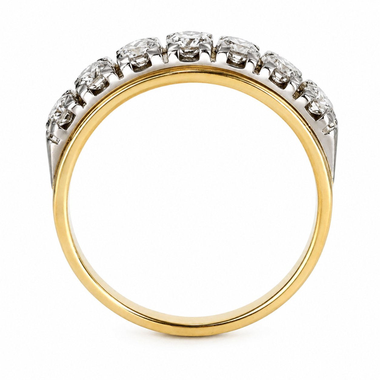 Anello - 18 carati Oro giallo, Oro bianco - 0.63ct. tw. Diamante (Naturale) - Made in Italy