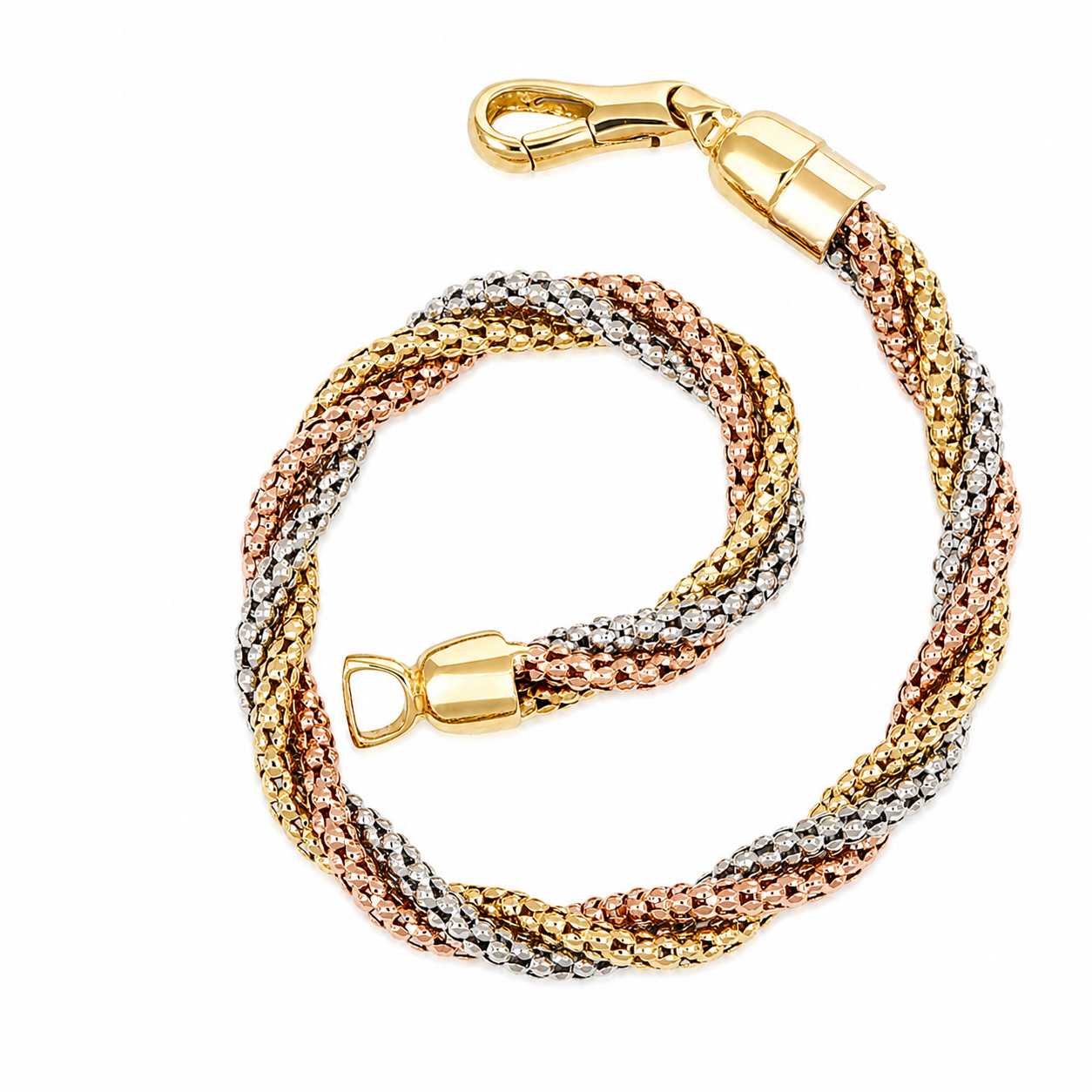 Bracciale - 18 carati Oro giallo, Oro rosa, Oro bianco - Made in Italy - Handmade